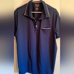 Le Tigre Tri-flex Men's Navy Blue Polo Golf Sporty Shirt.